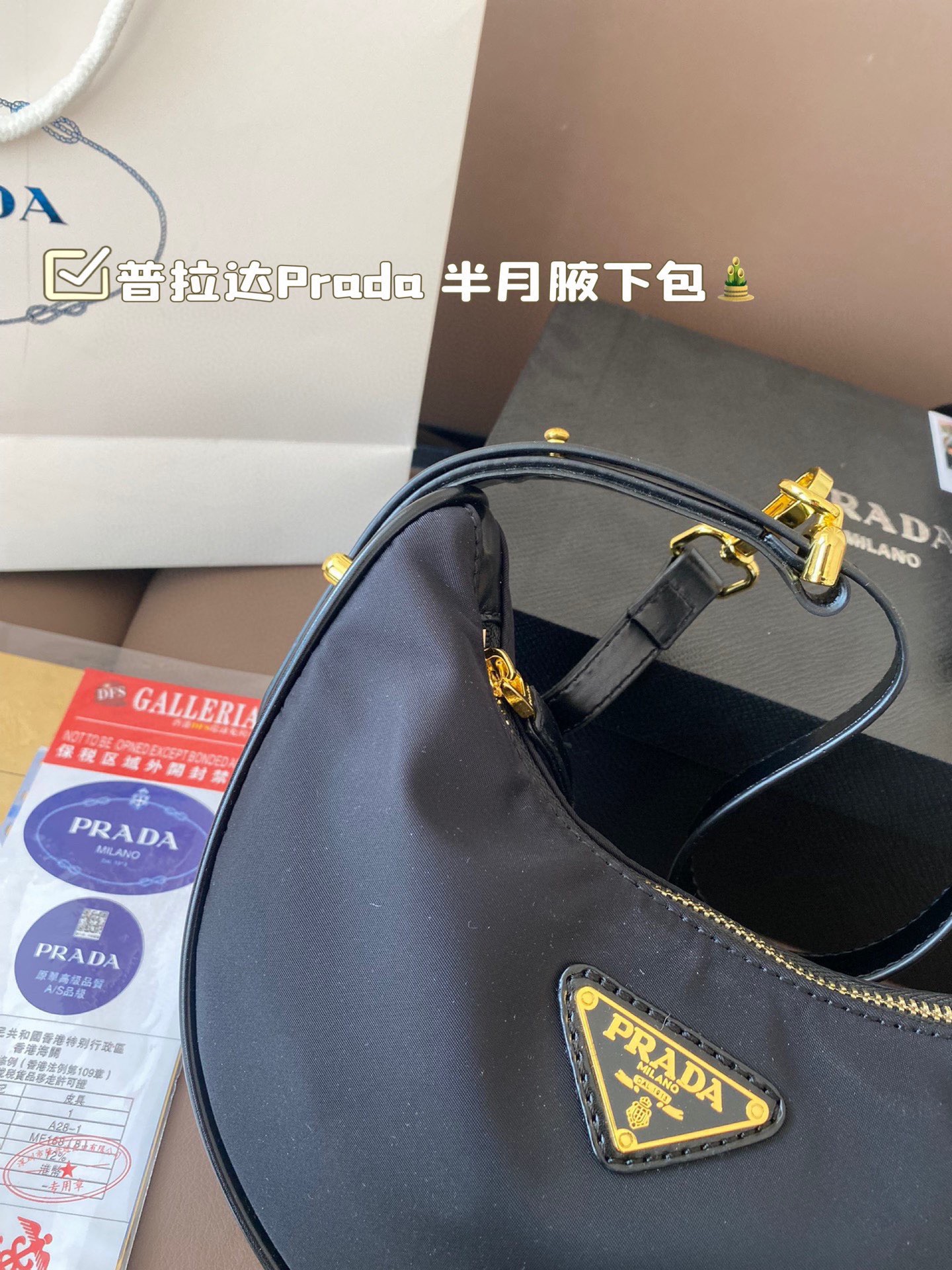 Prada Half Moon armpit Crossbody Bag