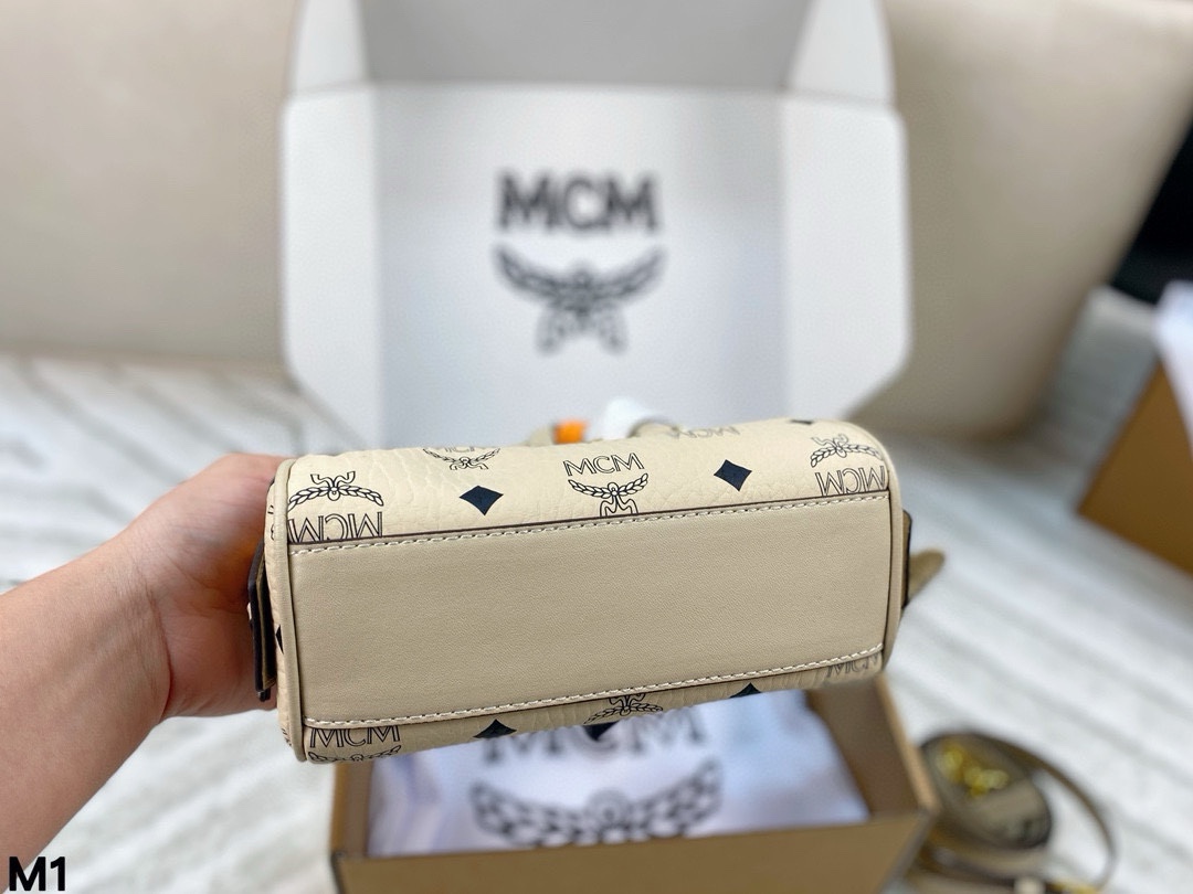 MCM Super Classic mini Boston Pillow bag