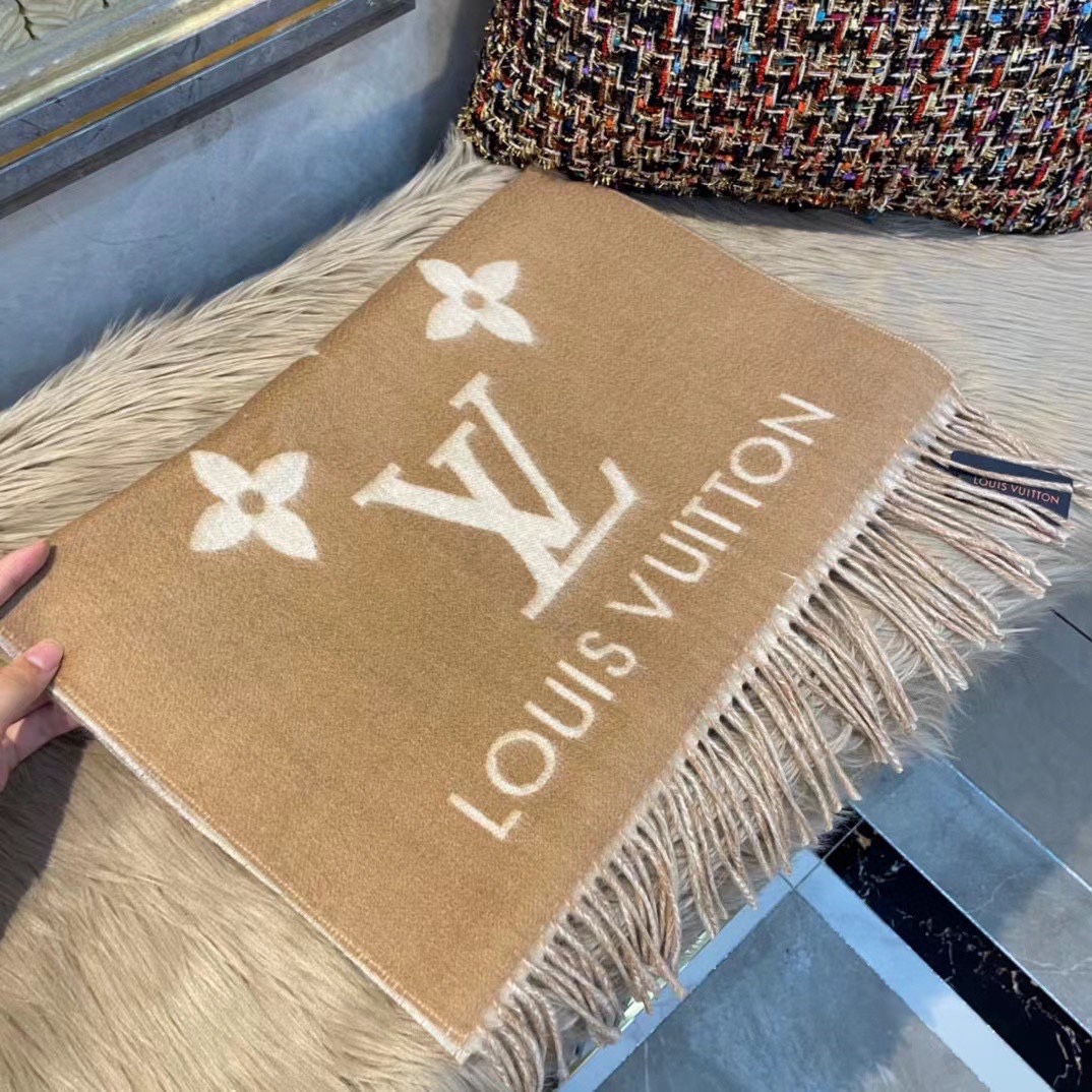 Louis Vuitton LV cashmere shawl scarf