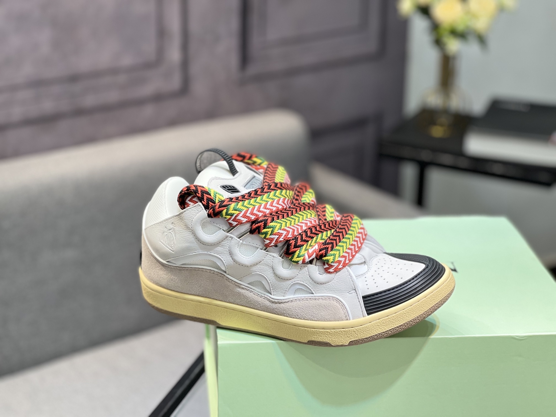 LANVIN Fashionable Casual Couple Sneakers High-Quality Clay Shoes