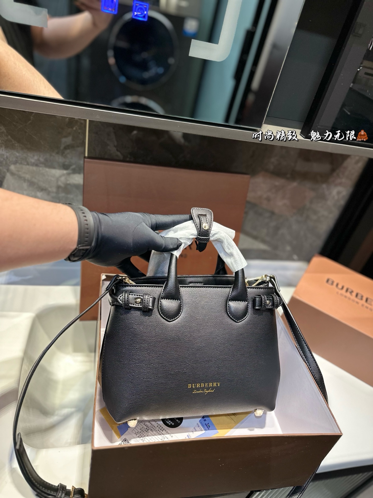 Burberry shopping bag shoulder bag