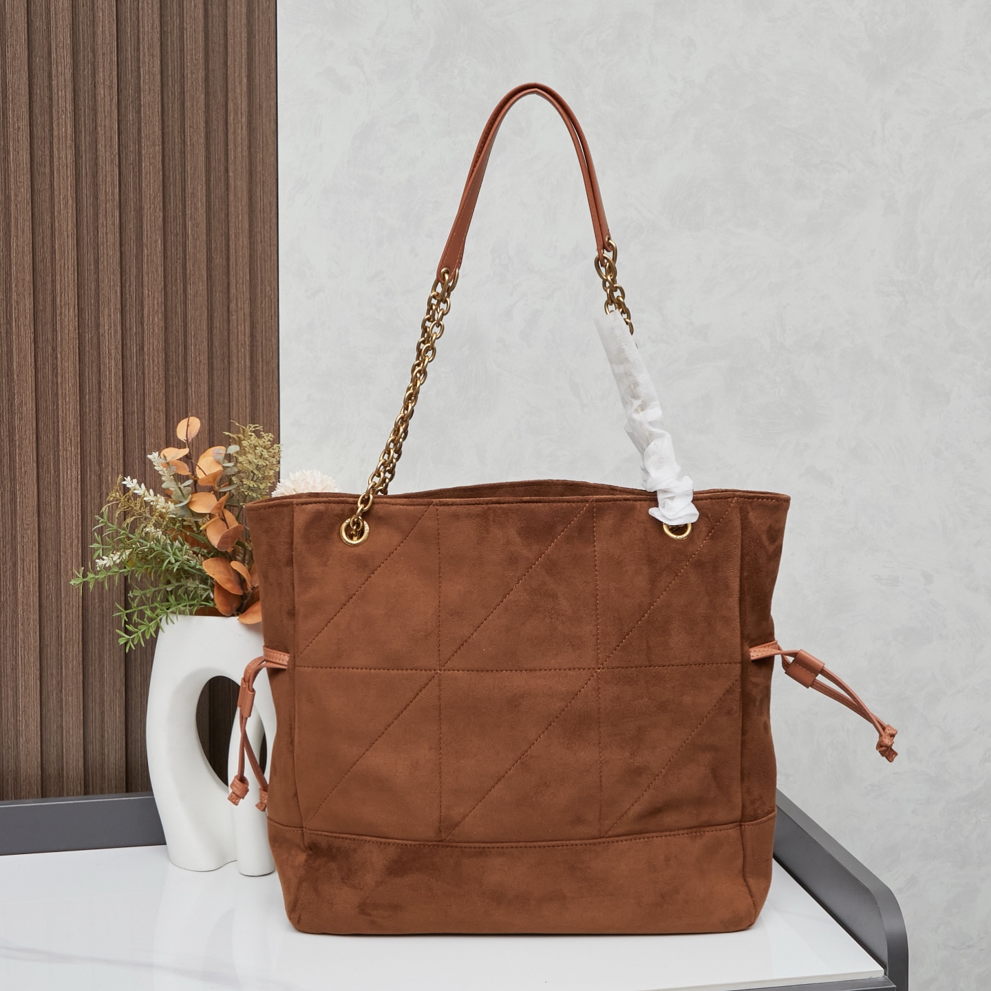 YSL Suede tote bag shoulder bag