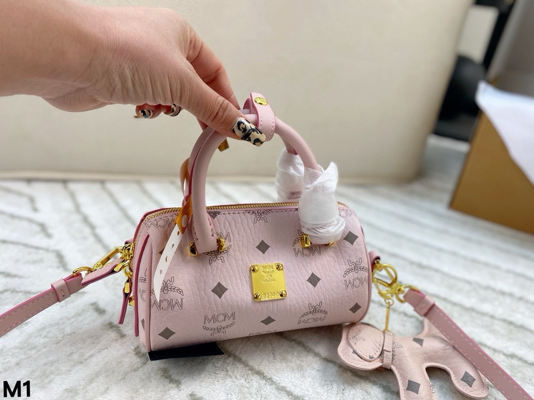 MCM Super Classic mini Boston Pillow bag