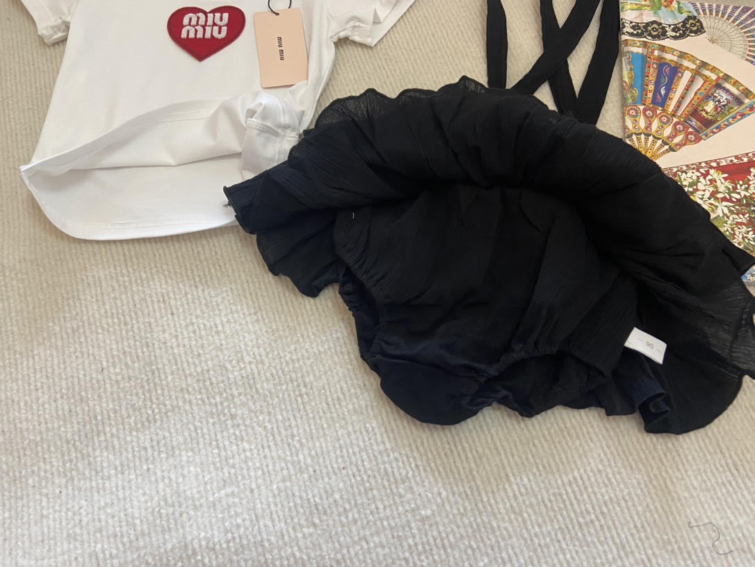 Children's Clothing MiuMiu high-end girls' romper set