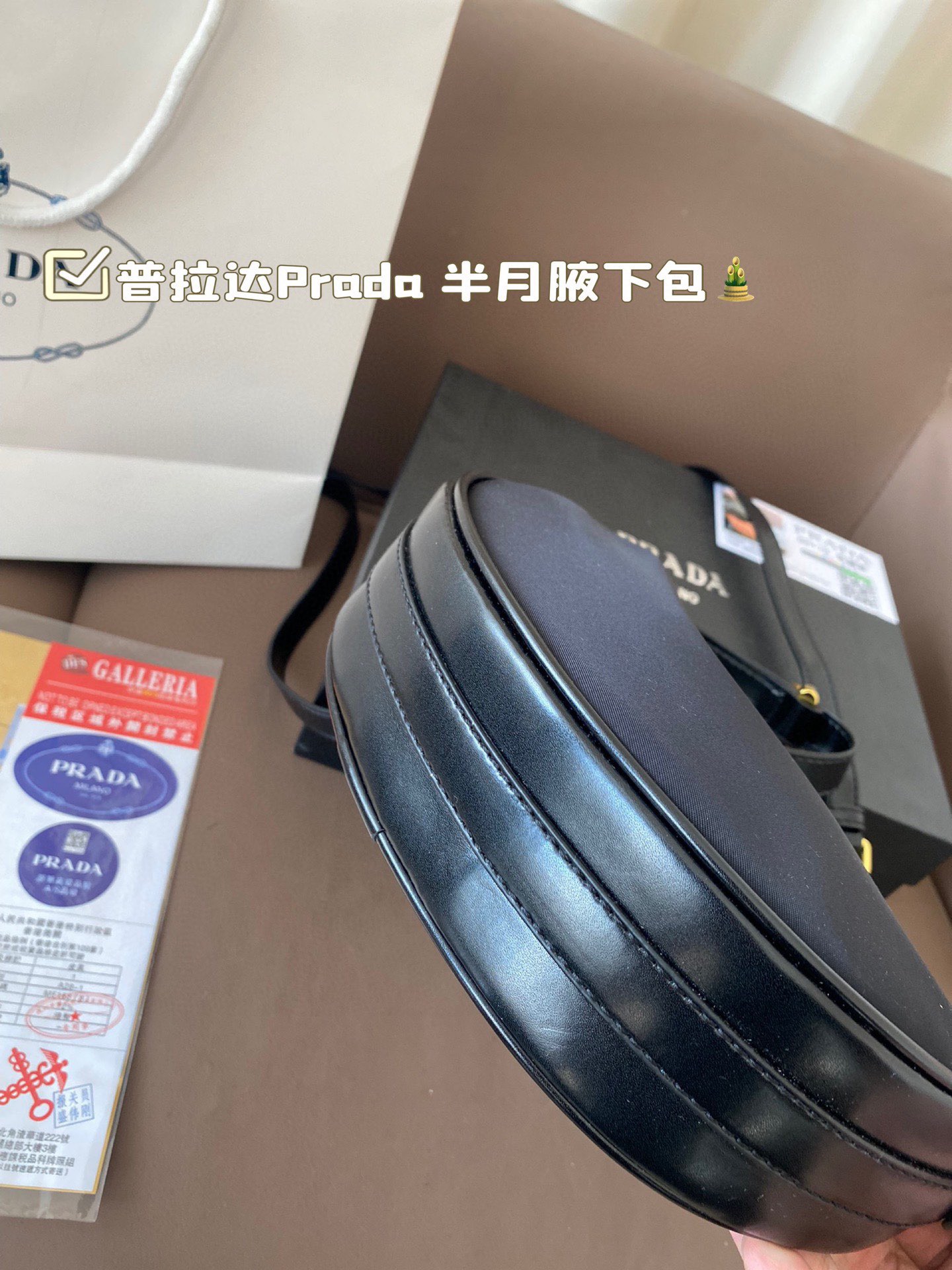 Prada Half Moon armpit Crossbody Bag