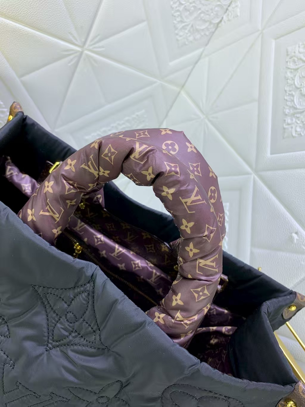 LV onthego econyl monogram handbag