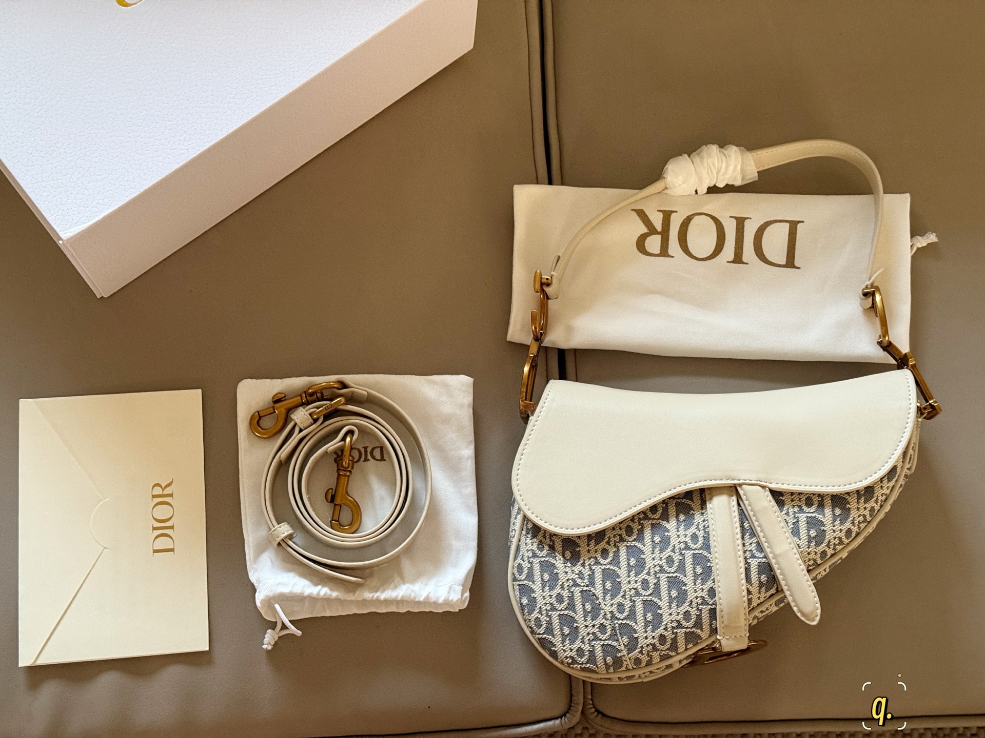 DIOR sea blue saddle bag