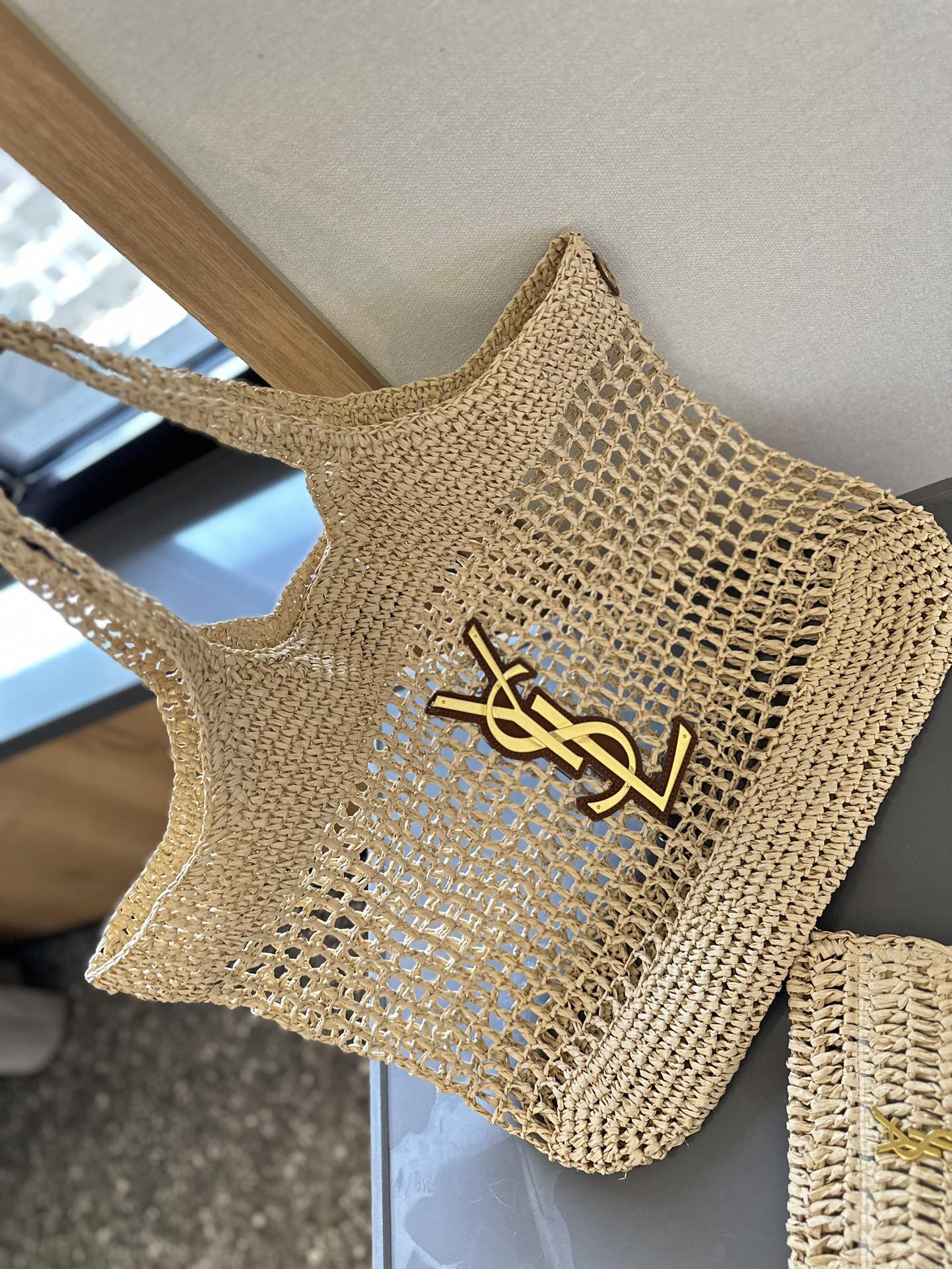 YSL Woven Canvas Tote Bag