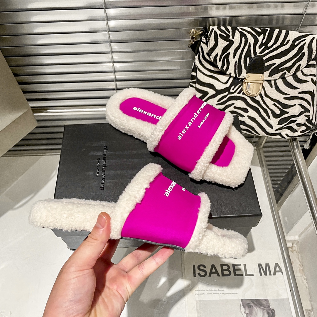 Alexander Wang Furry Slippers