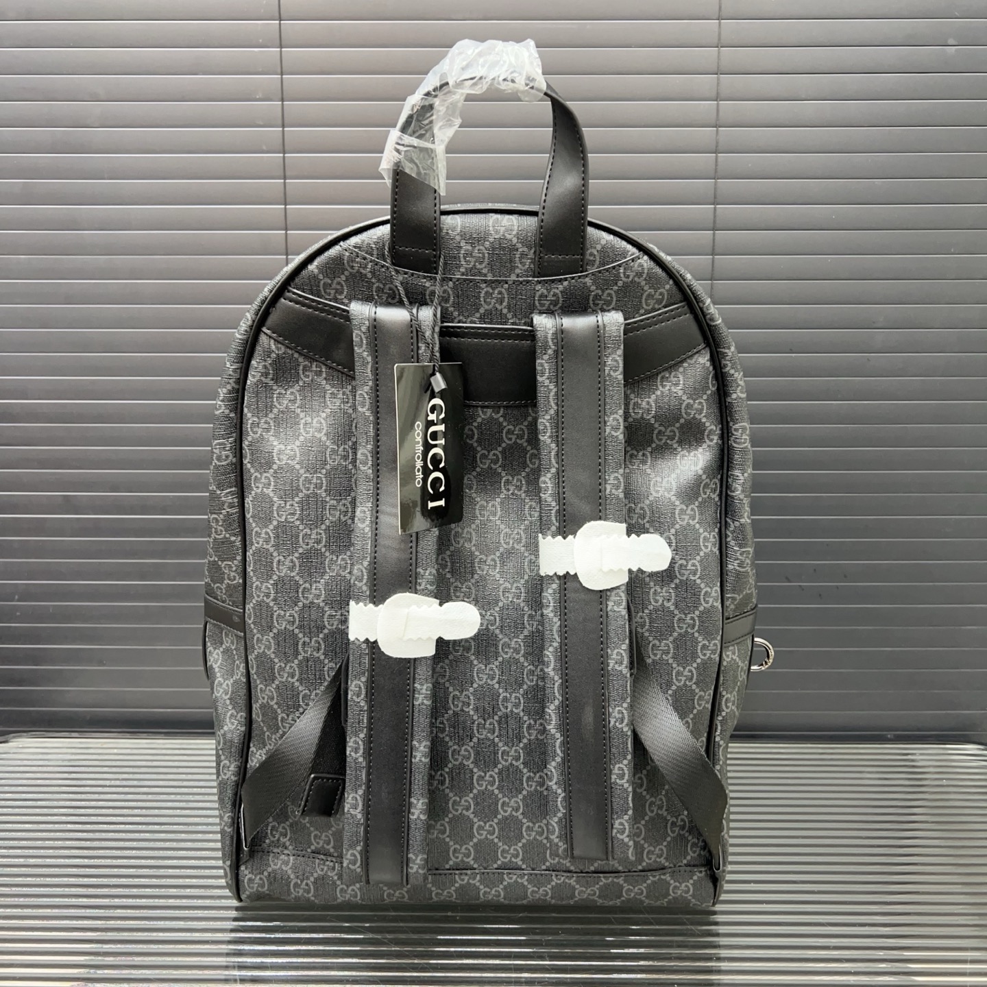 Gucci GG Emblem Logo denim backpack