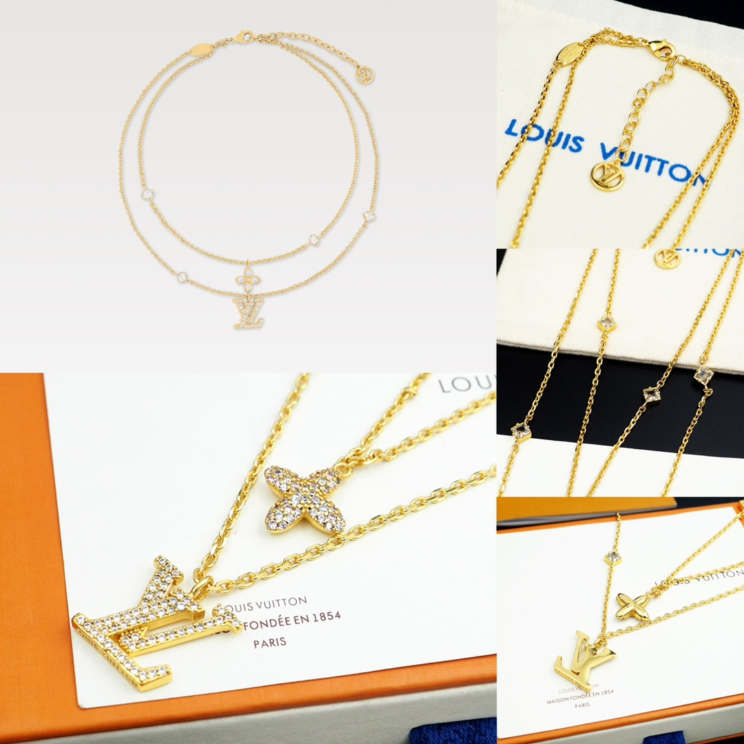 LV double-chain necklace