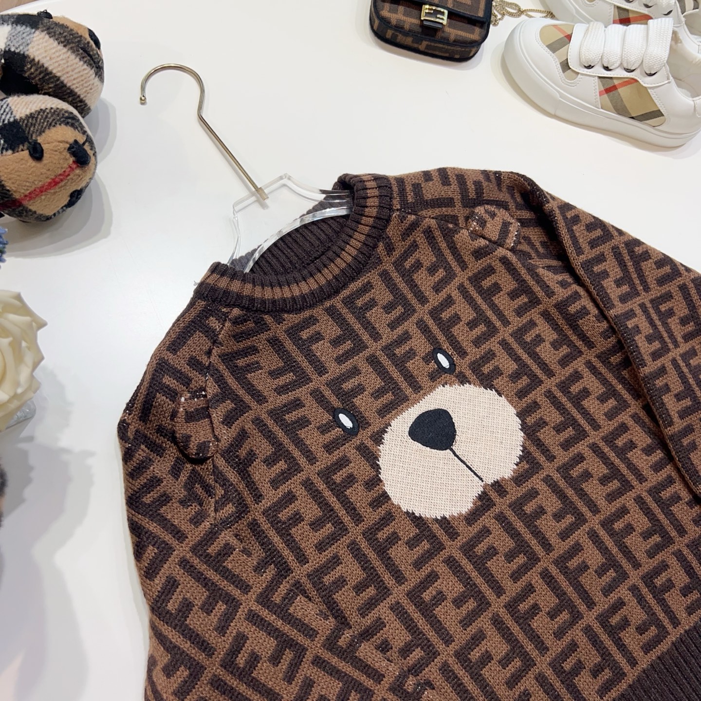 Children's Clothing FD Bear Nose Pullover Sweater