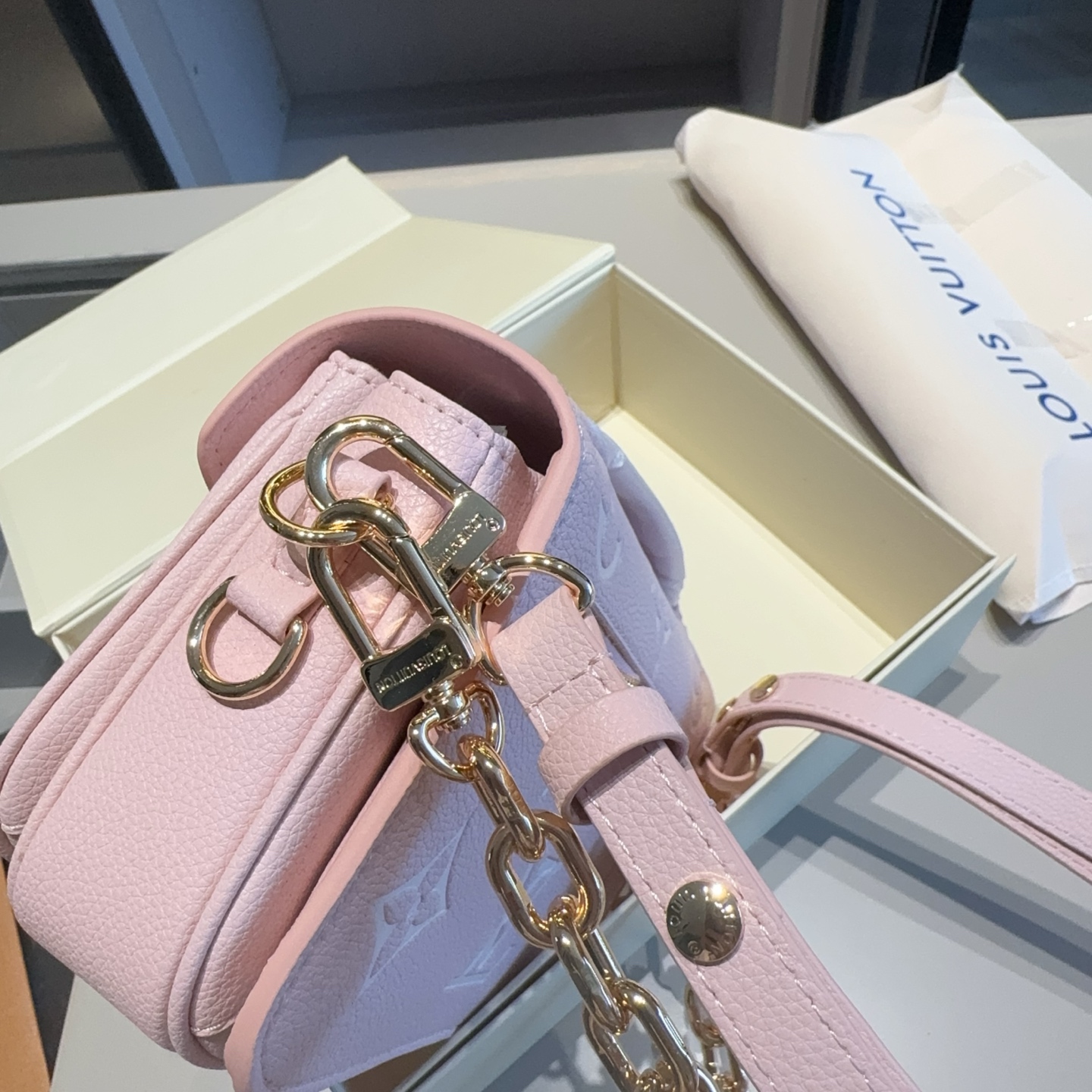 LV Strawberry Milk Print Collection shoulder bag