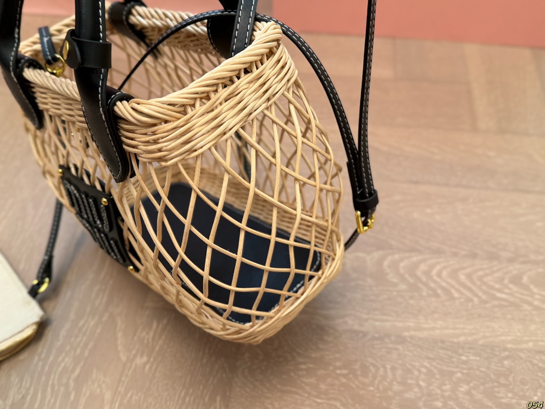 Miumiu hollow woven bag