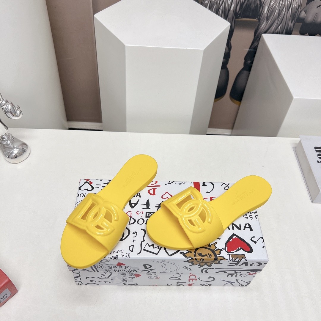 D&G 24vs Best-selling collection - round-toe flat-bottomed flip-flops