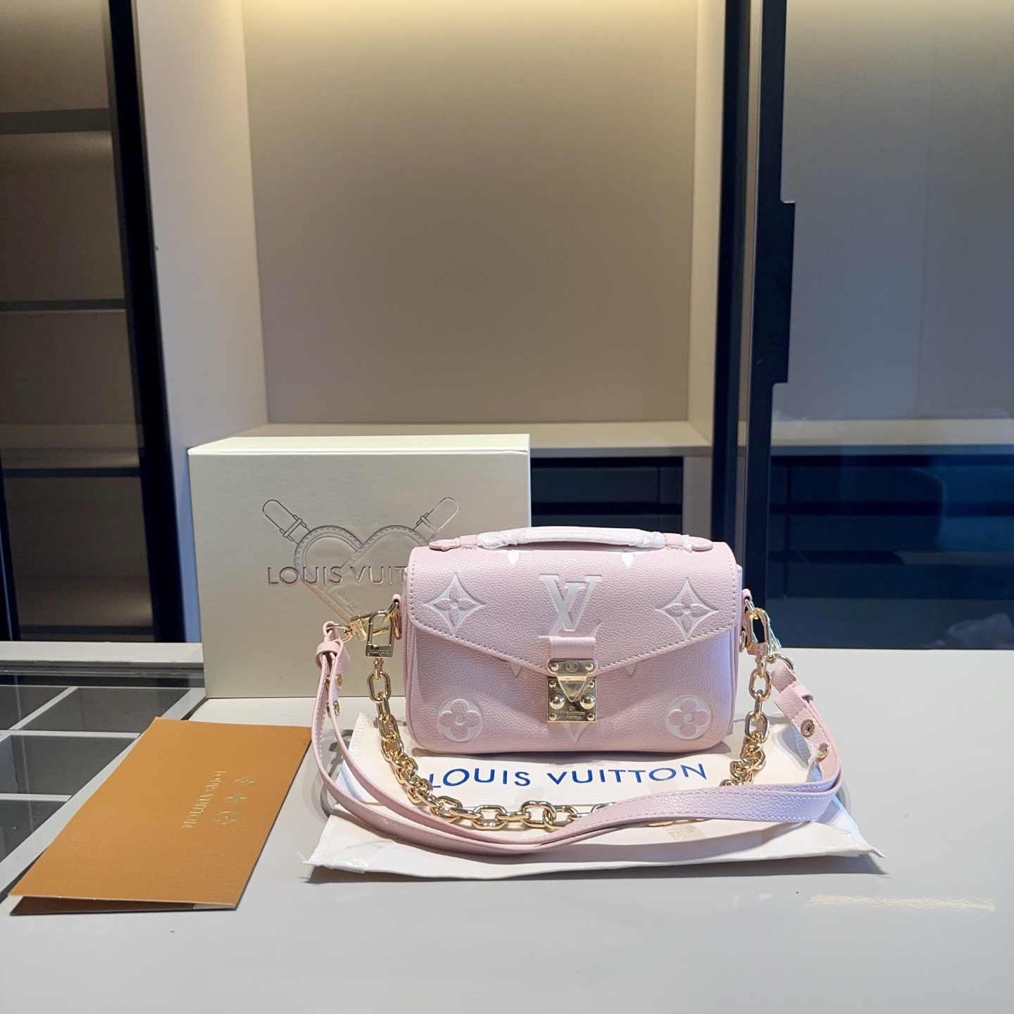 LV Strawberry Milk Print Collection shoulder bag