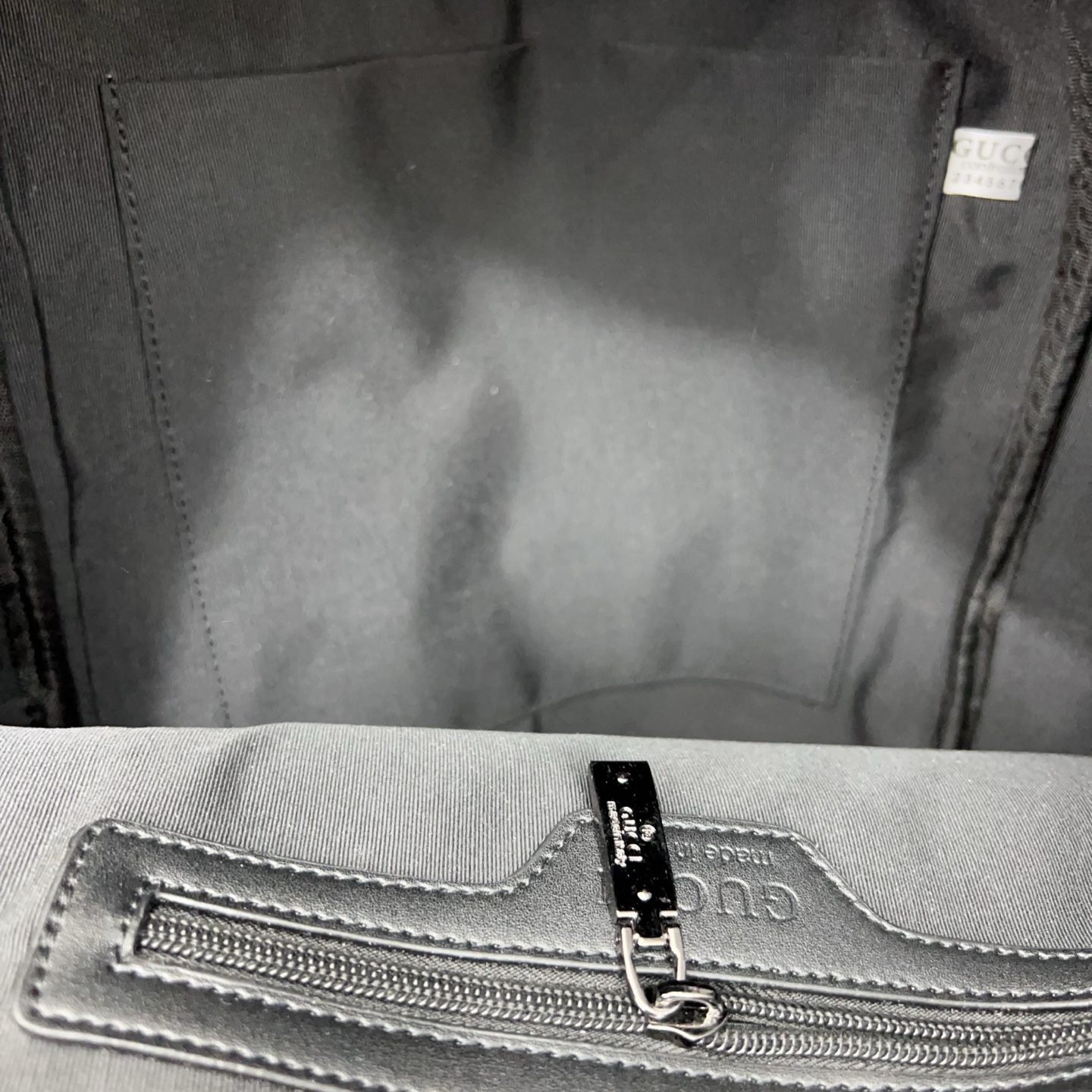 Gucci GG Emblem Logo denim backpack