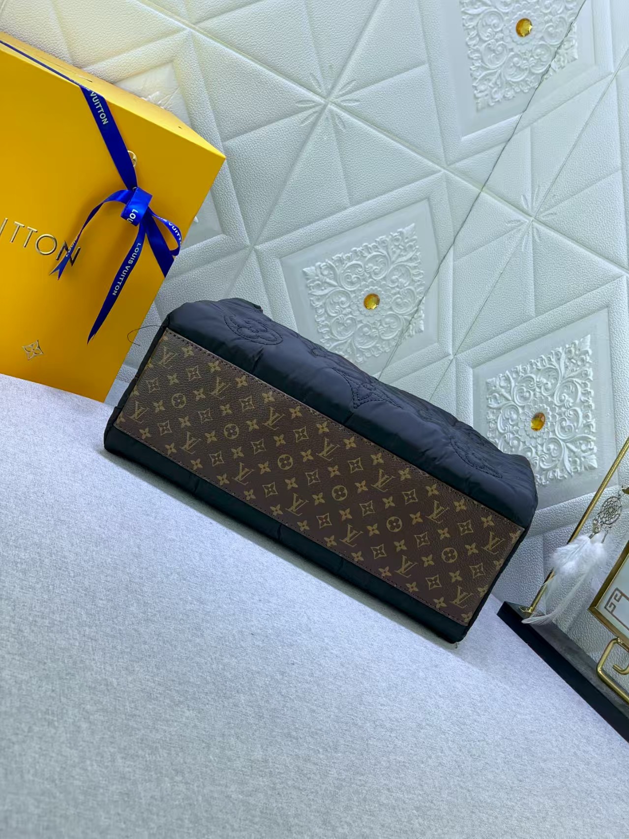 LV onthego econyl monogram handbag