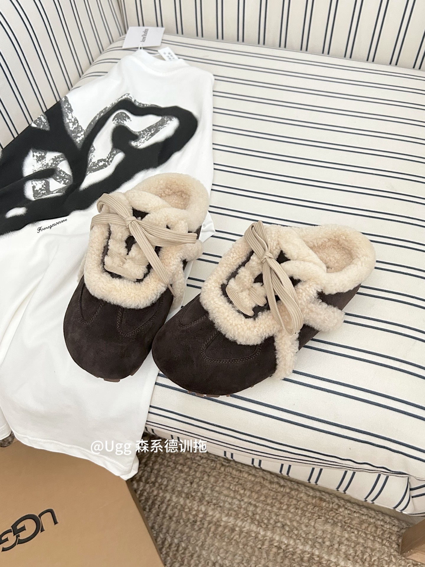 UGG Forest Series Training Fur Soft Plush Casual Slippers Retro Fashion shoes