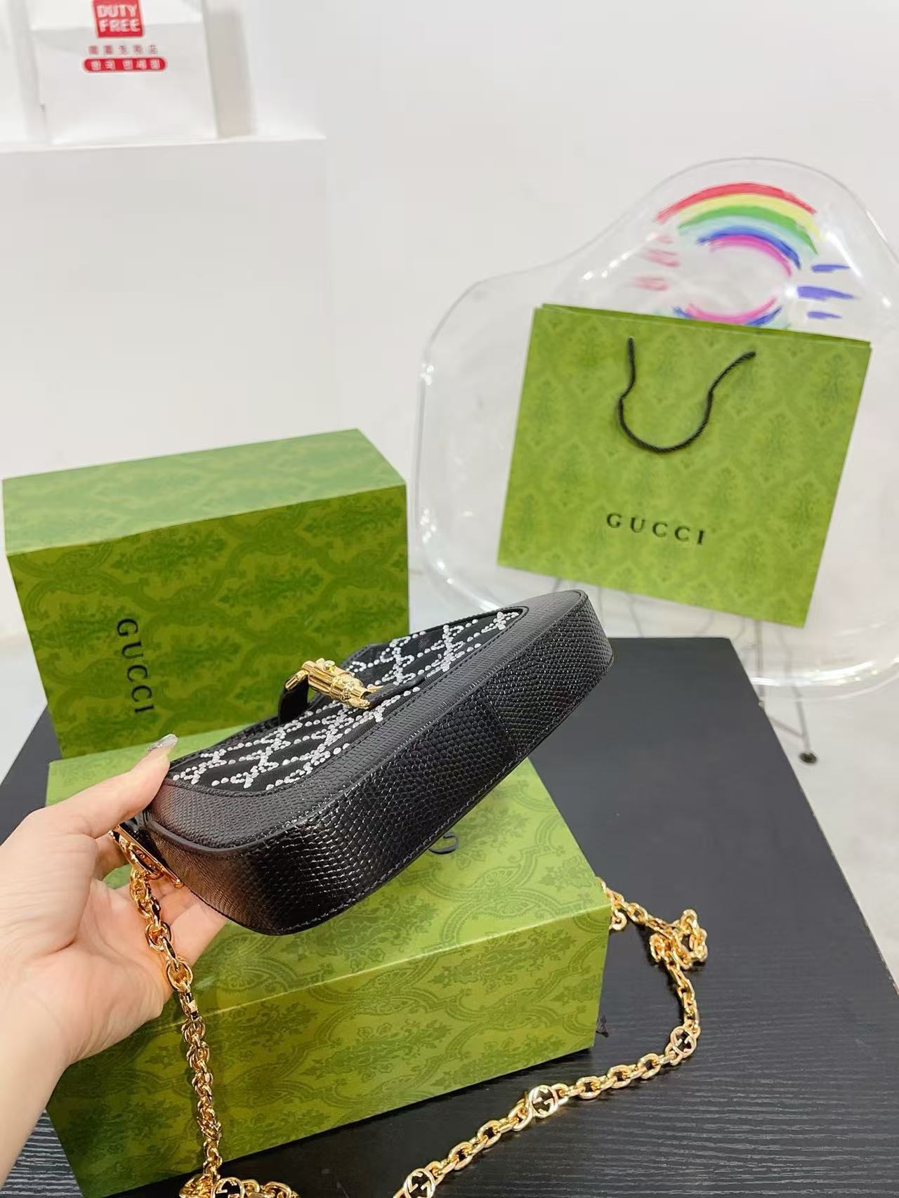 Gucci Jackie1961 rhine-drill underarm bag