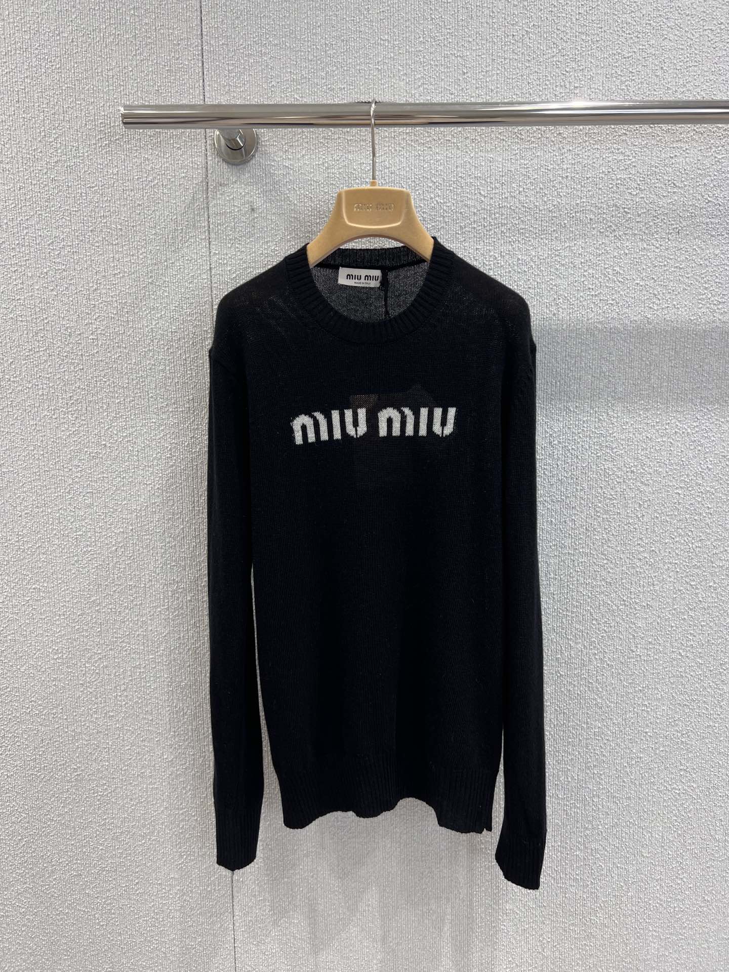 MiuMiu Classic Embroidered Cashmere Sweater Knitwear