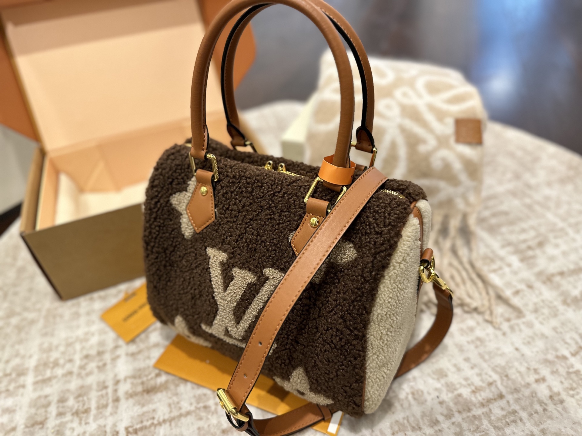 LV Monogram Teddy speedy bag