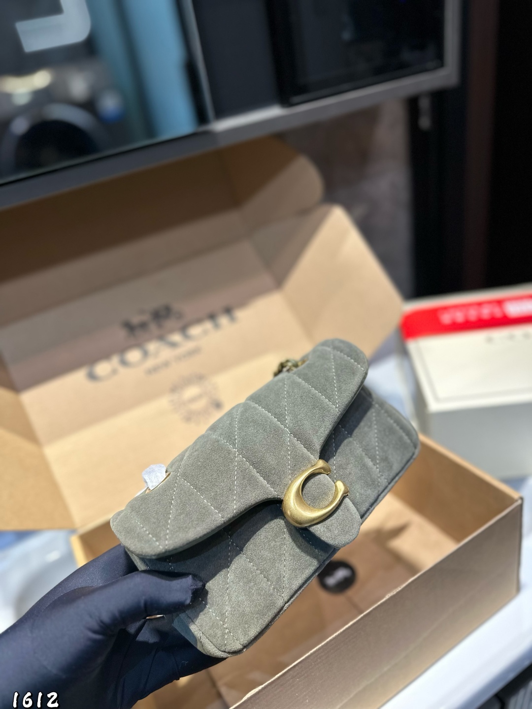 Coach All Black Otabby chain bag