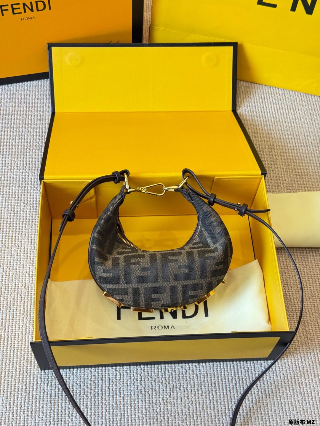 Fendi 2025 Fendigraphy Half Moon Bag