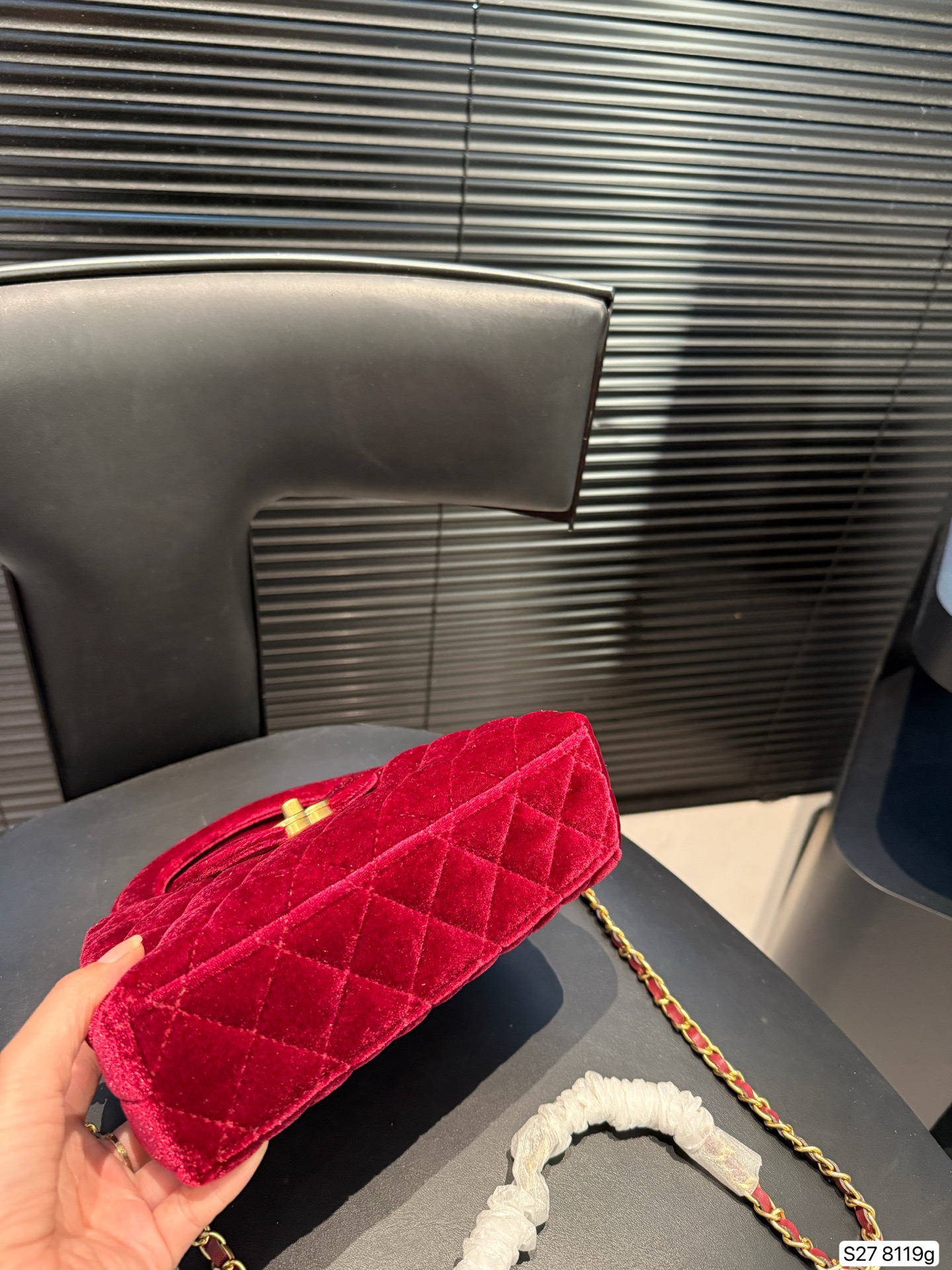 Chanel velvet Kelly bag