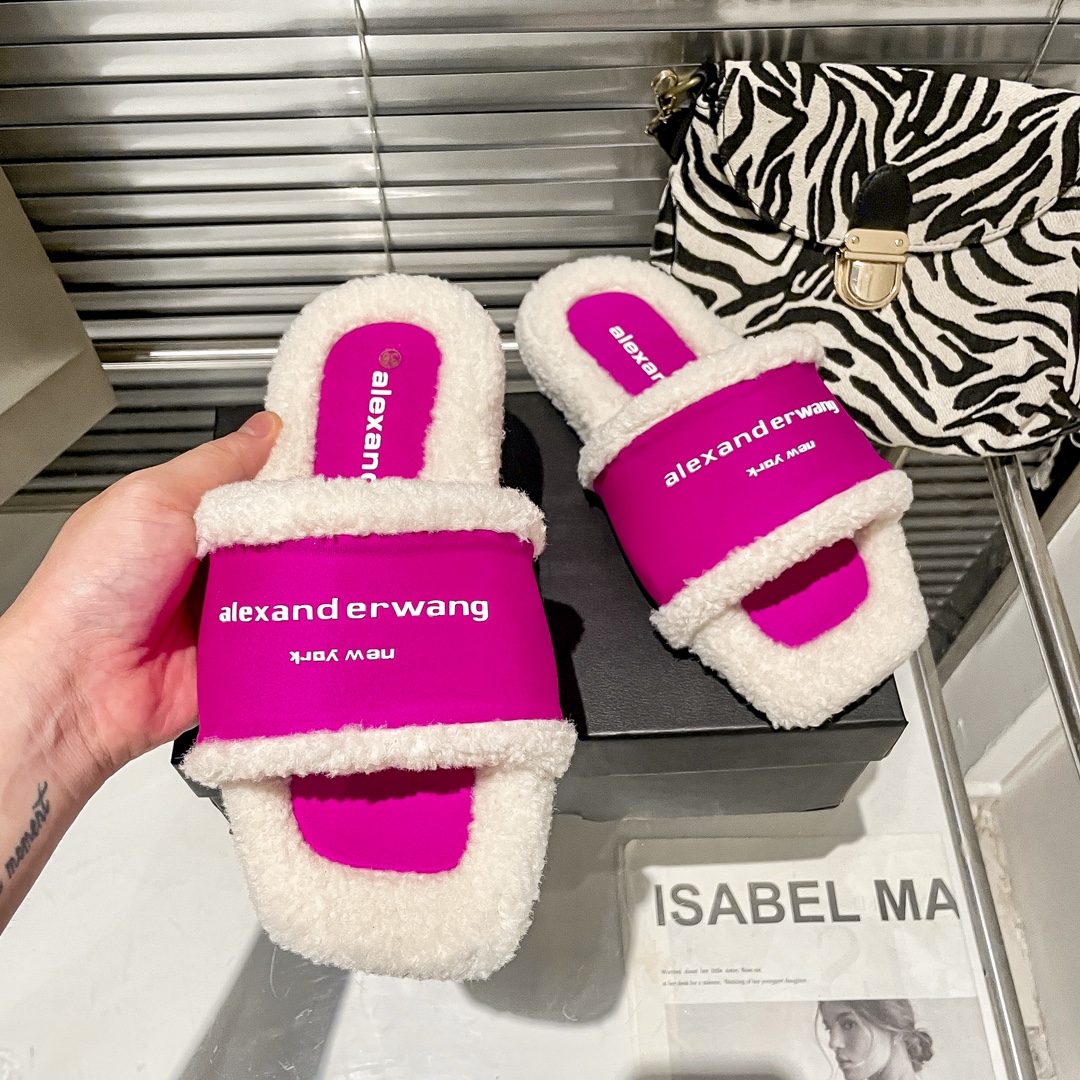 Alexander Wang Furry Slippers