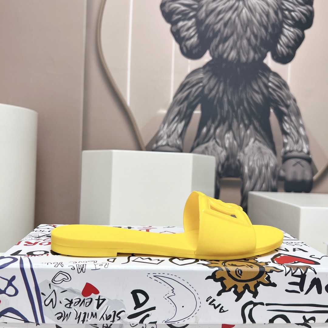 D&G 24vs Best-selling collection - round-toe flat-bottomed flip-flops