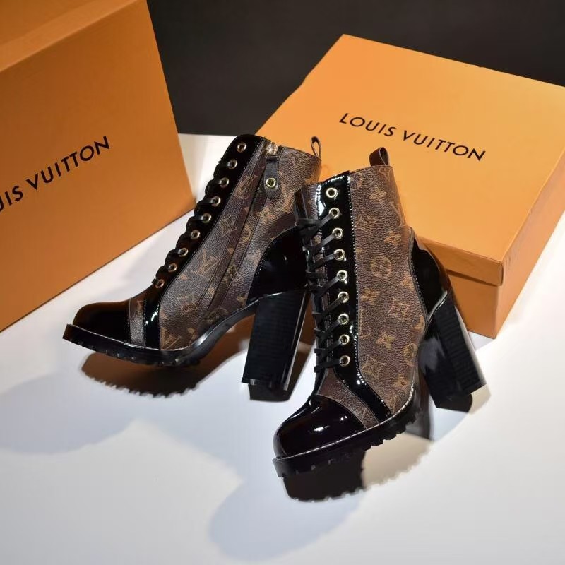 LV Classic High Heel Moccasin Boots