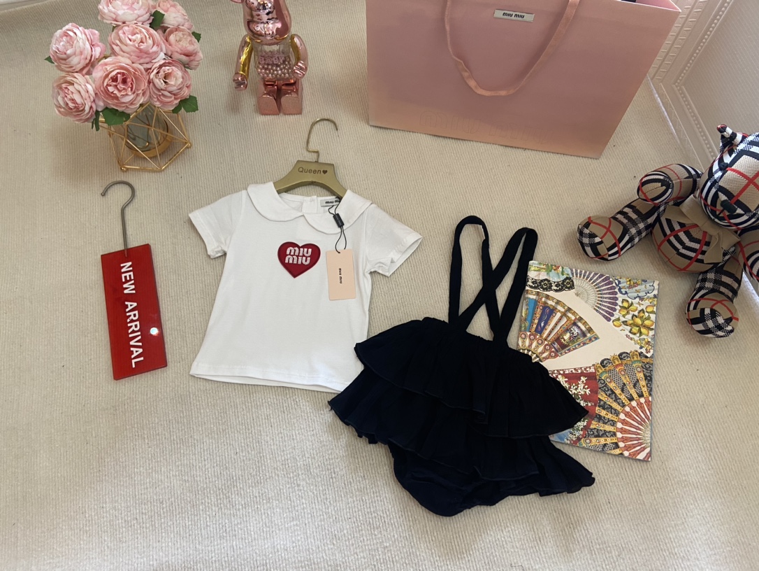 Children's Clothing MiuMiu high-end girls' romper set