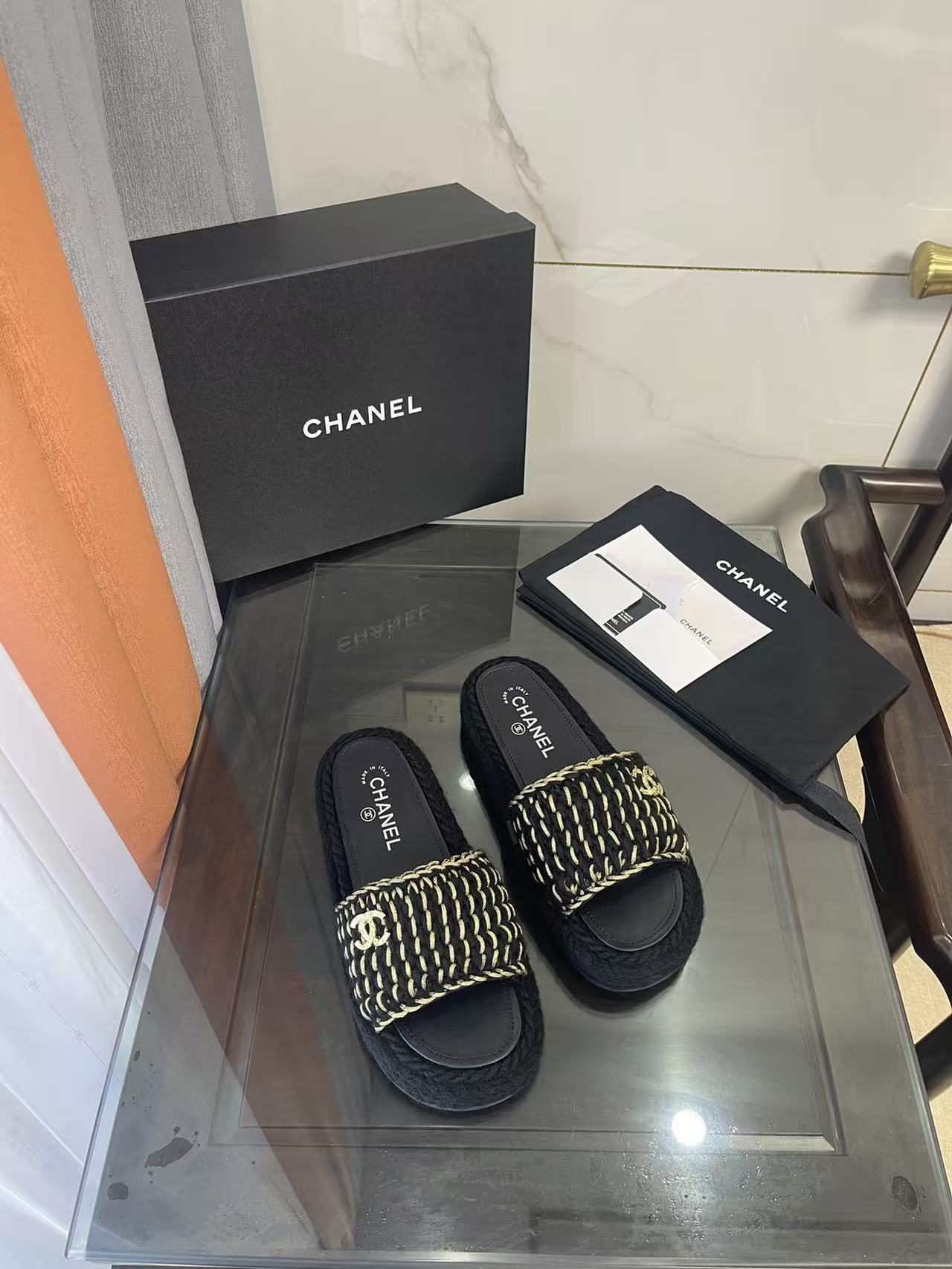 Chanel Knitted Slippers
