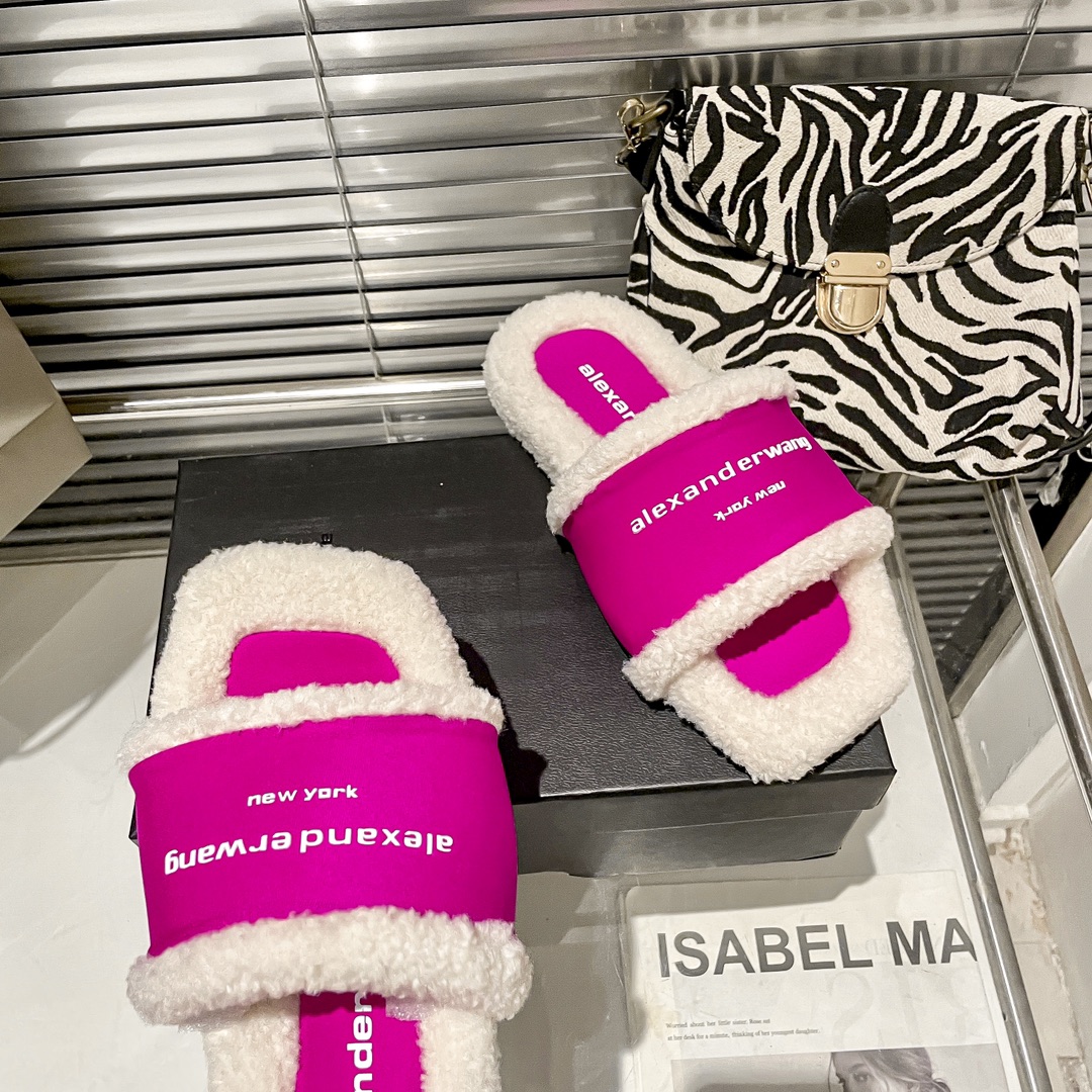 Alexander Wang Furry Slippers