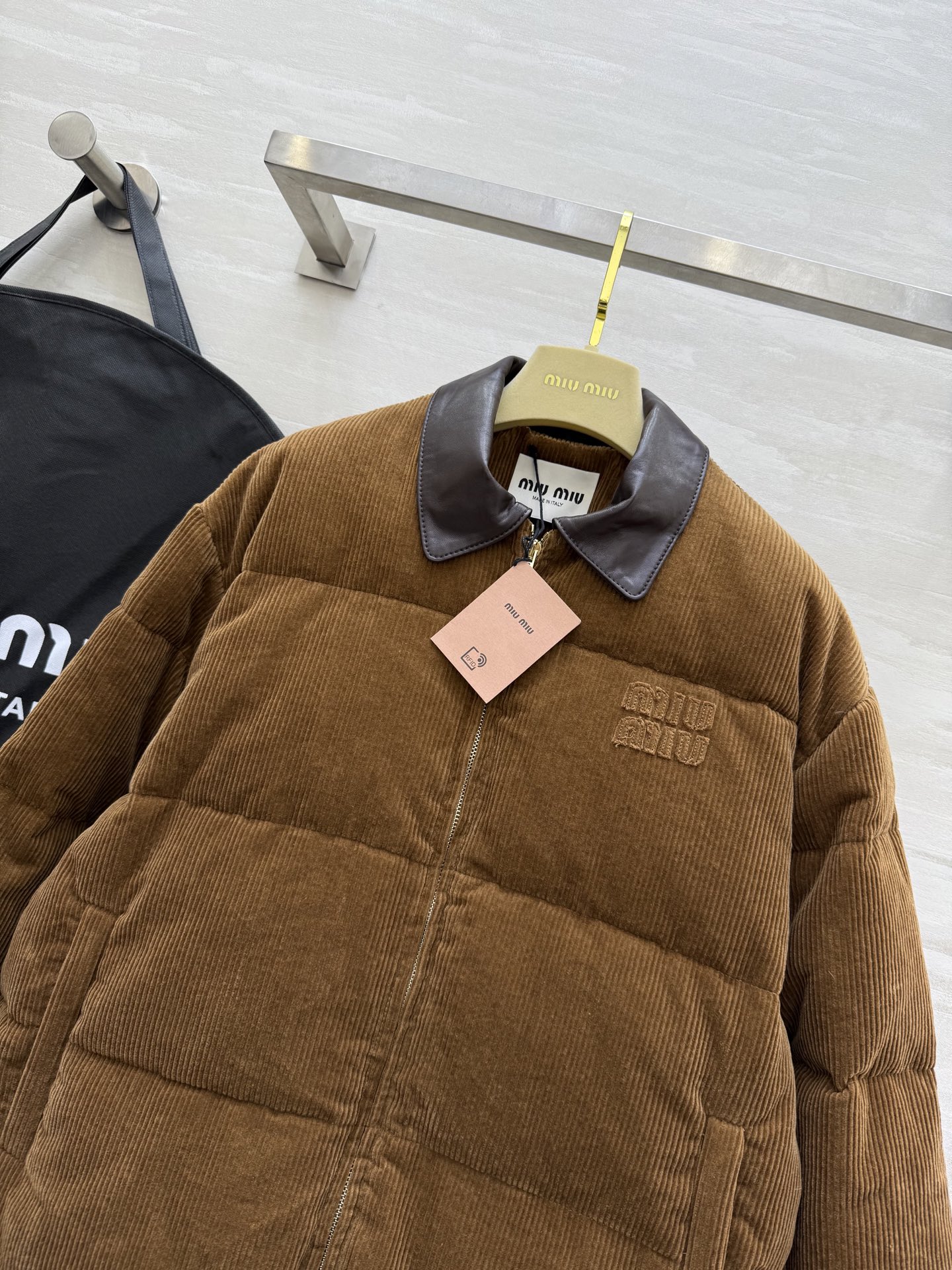 MIUMIU sheepskin collar down jacket