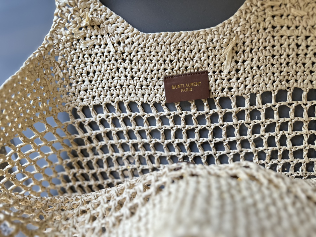 YSL Woven Canvas Tote Bag