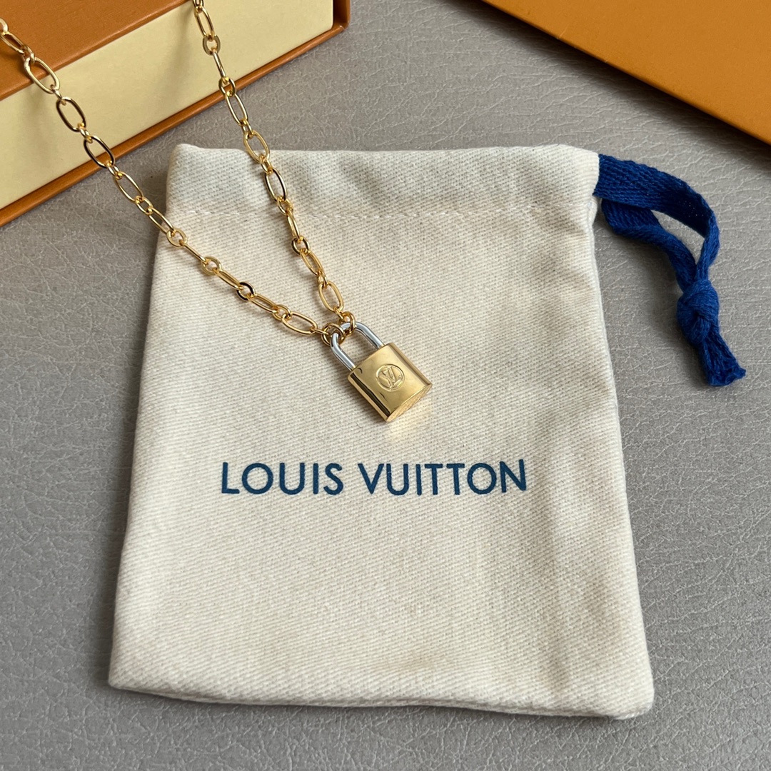 LV lock necklace