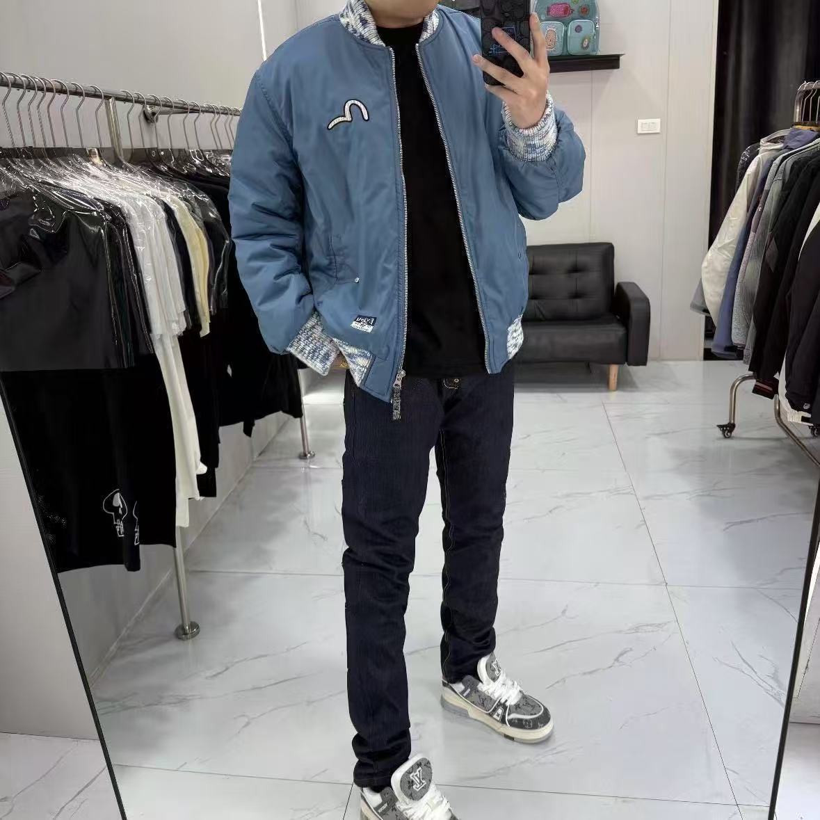 Evisu multi-pocket printed jeans