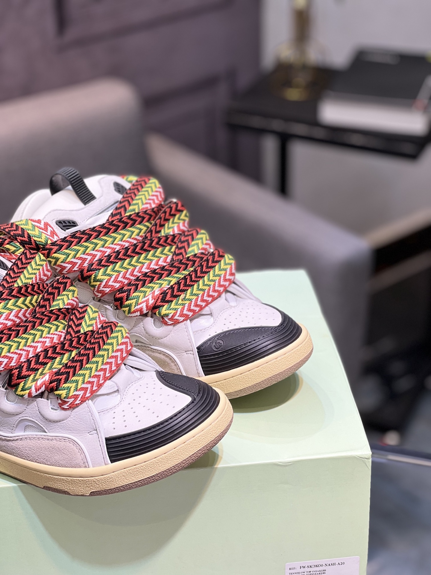 LANVIN Fashionable Casual Couple Sneakers High-Quality Clay Shoes