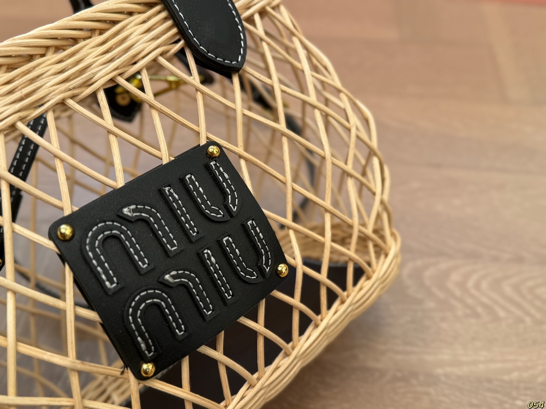 Miumiu hollow woven bag