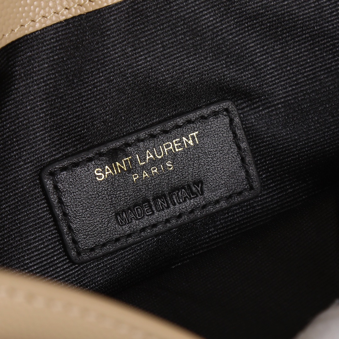 YSL Uptown Clutch Classic metal logo bag