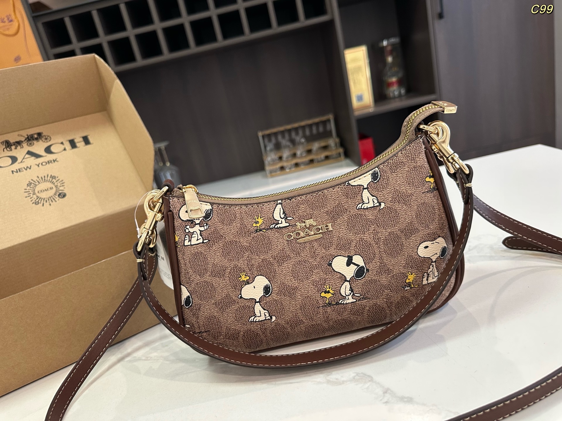 COACH PEANUTS speedy shoulder crossbody bag