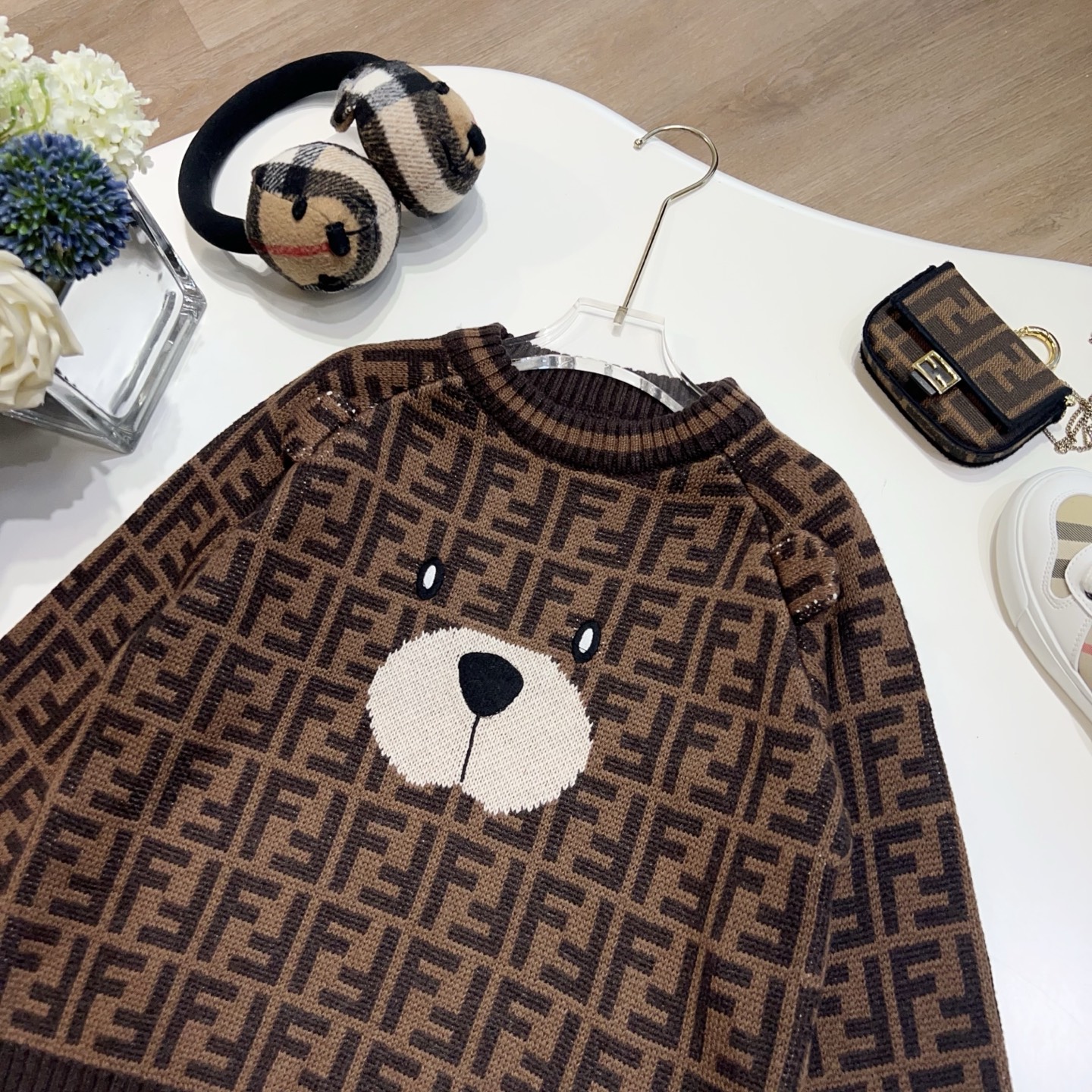 Children's Clothing FD Bear Nose Pullover Sweater