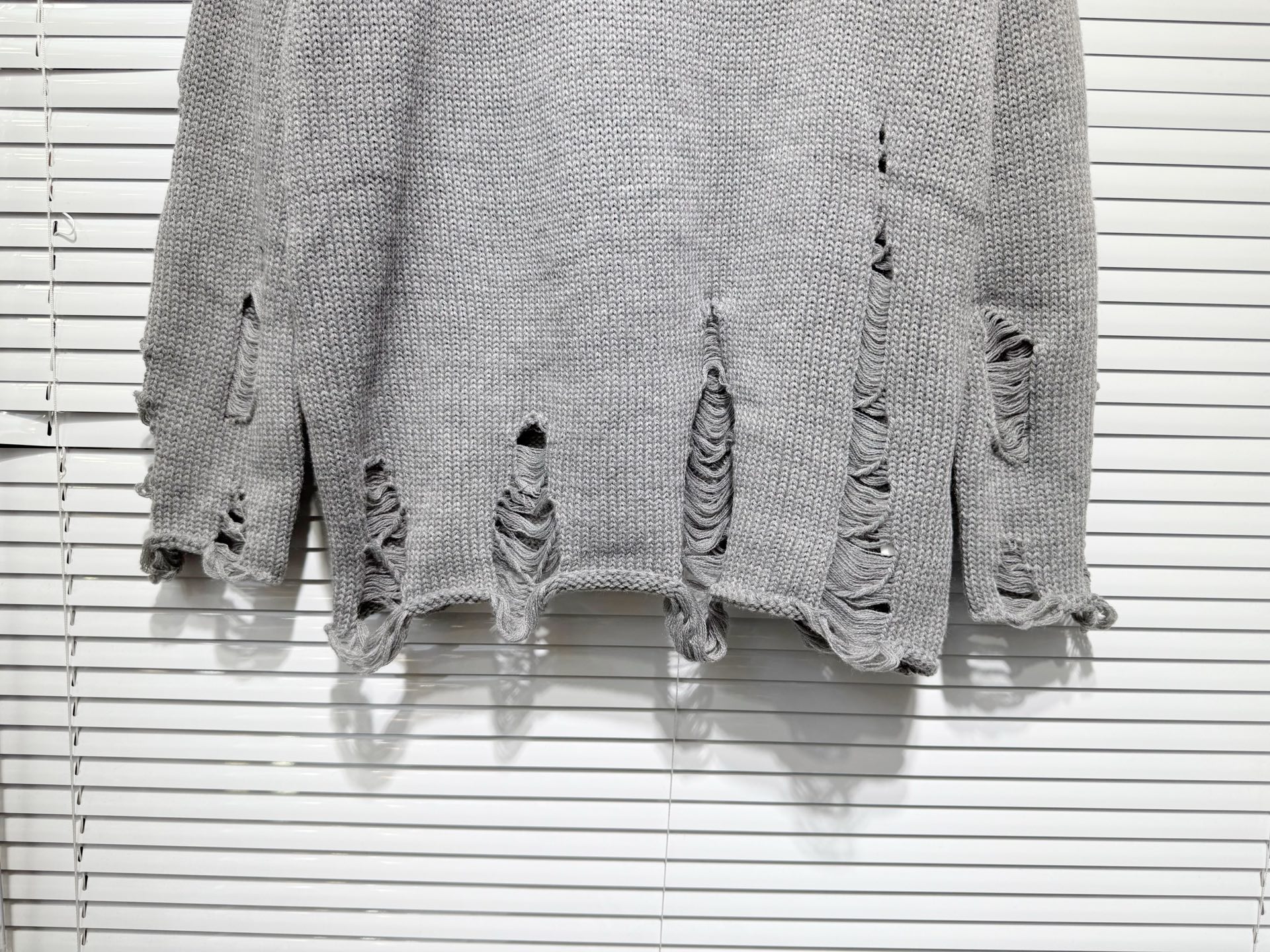 Chrome Hearts CH Thick-stitch Knitted Loose-Fitting Holey Sweater