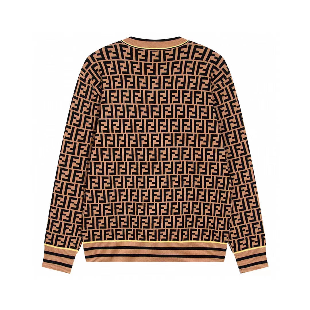 FENDI FW Crew Neck Long-Sleeved Knit Sweater
