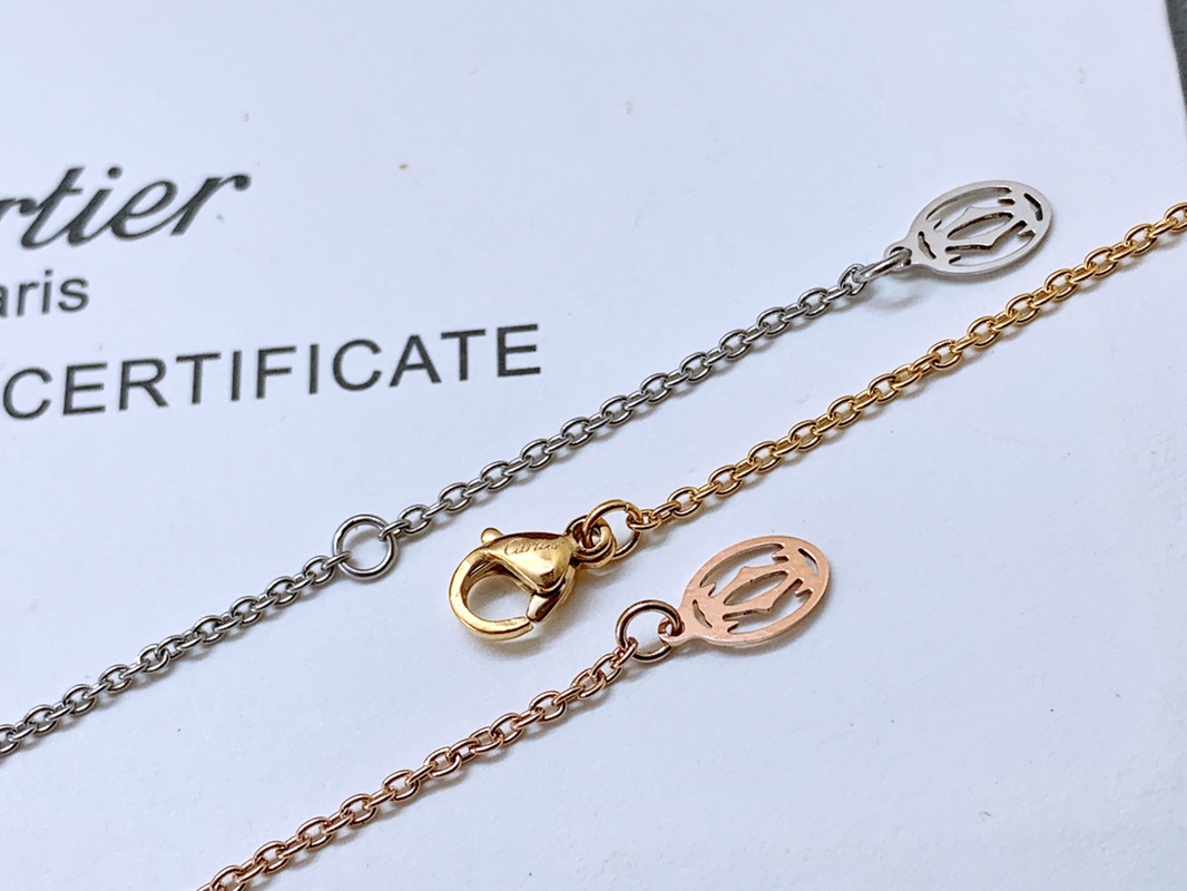 Cartier oval double ring necklace