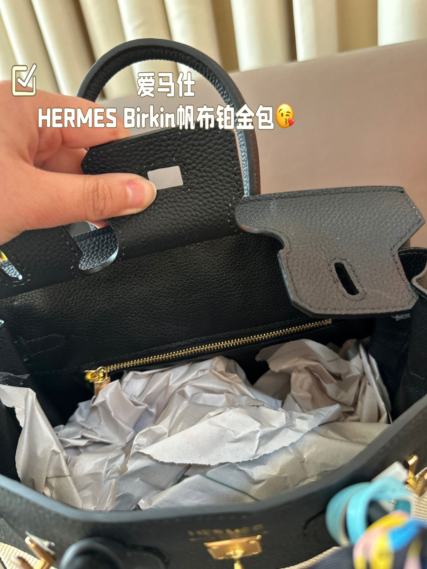 HERMES Birkin Canvas platinum bag
