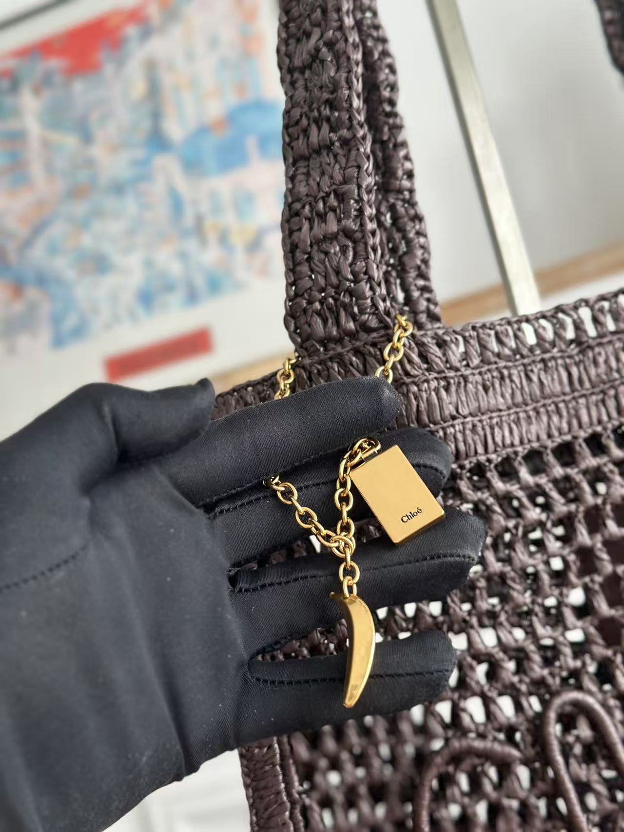 Chloe SUMMER BANANA woven bag 12A quality