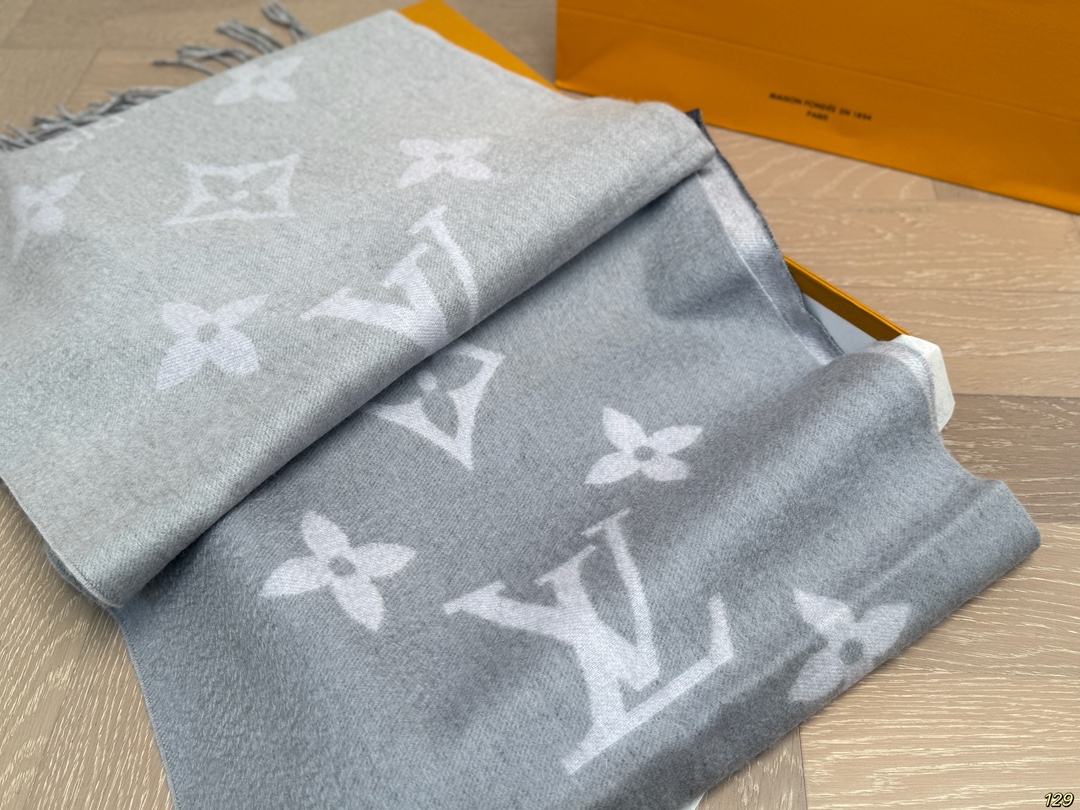 LV new jacquard double-sided scarf